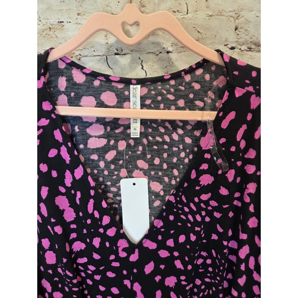 Dear Scarlett Blouse Top V Neck Size 2XL Boho Boutique Style NWT - Picture 2 of 3